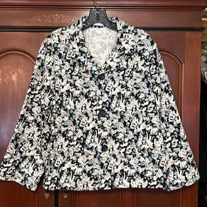 Christopher & Banks Stretch Button Up Versatile Jacket/Blazer Size Large